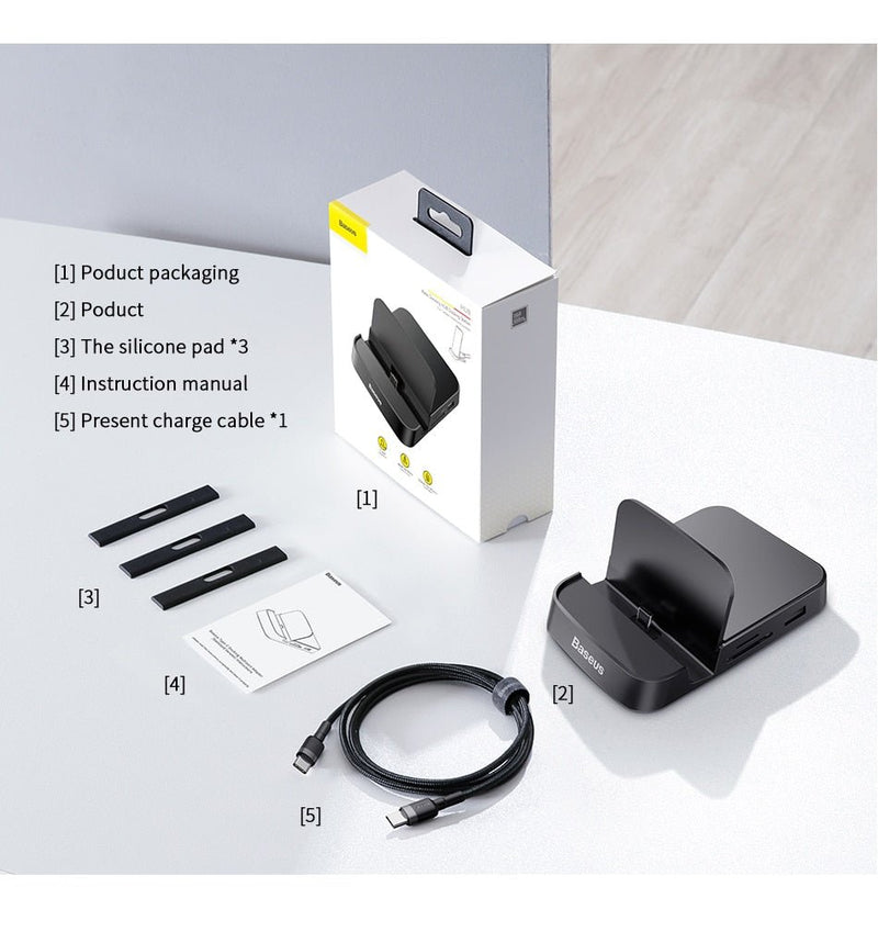 Baseus USB Type C HUB Docking Station For Samsung S10 S9 Dex Pad Station USB-C to HDMI Dock Power Adapter For Huawei P30 P20 Pro - Starttech Online Market