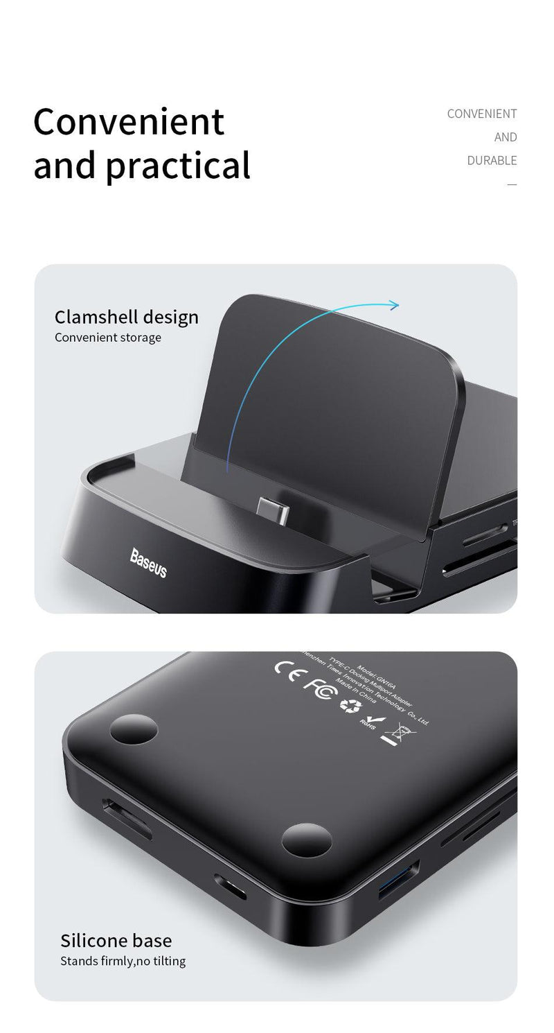 Baseus USB Type C HUB Docking Station For Samsung S10 S9 Dex Pad Station USB-C to HDMI Dock Power Adapter For Huawei P30 P20 Pro - Starttech Online Market