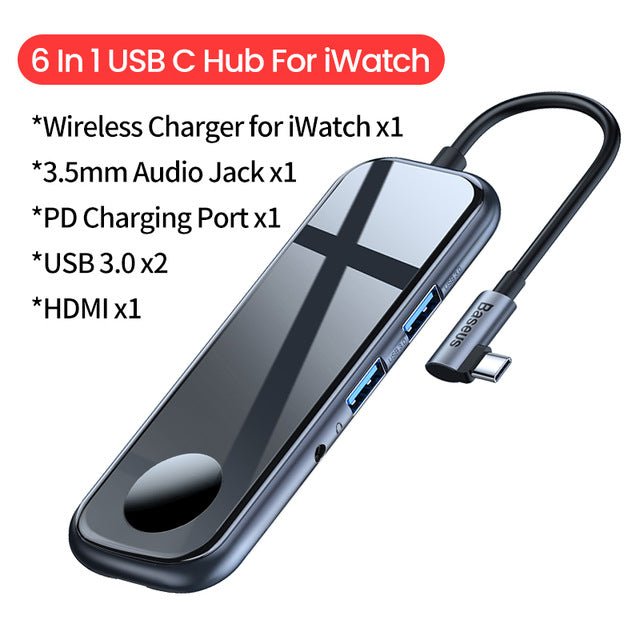 Baseus USB Type C HUB to HDMI RJ45 Multi USB 3.0 USB3.0 Power Adapter For MacBook Pro Air Dock 3 Port USB-C USB HUB Splitter Hab - Starttech Online Market