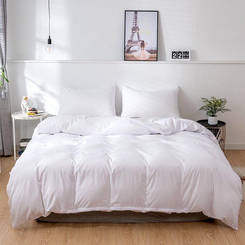 Bedding Solid Color Wool Three-Piece Set Of Plain Color - Starttech Online Market