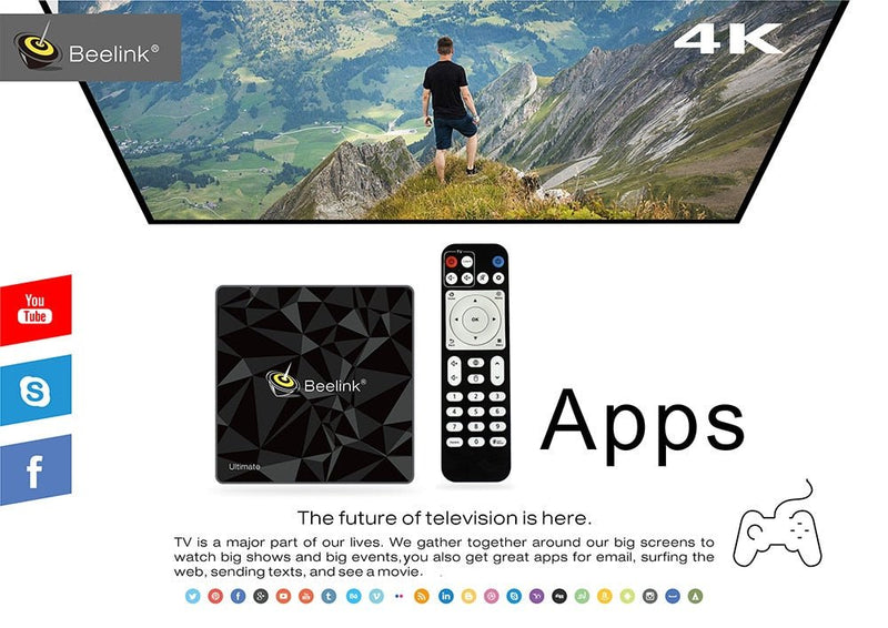 Beelink GT1 Ultimate Android 7.1 TV Box Amlogic S912 Octa Core CPU 3G RAM 32G ROM Bluetooth 4.0 FHD 4K Set Top Box Media Player - Starttech Online Market