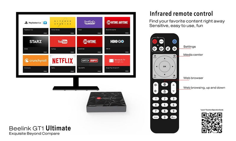 Beelink GT1 Ultimate Android 7.1 TV Box Amlogic S912 Octa Core CPU 3G RAM 32G ROM Bluetooth 4.0 FHD 4K Set Top Box Media Player - Starttech Online Market