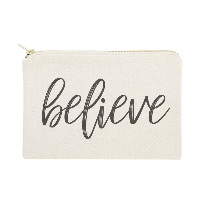 Believe Cotton Canvas Cosmetic Bag - Starttech Online Market