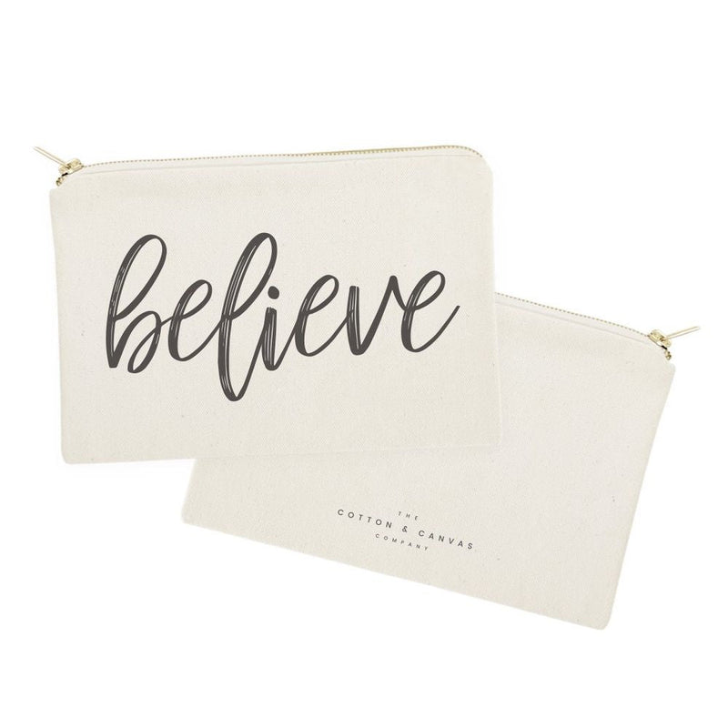 Believe Cotton Canvas Cosmetic Bag - Starttech Online Market