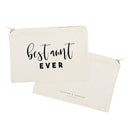 Best Aunt Ever Cotton Canvas Cosmetic Bag - Starttech Online Market