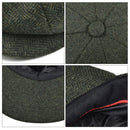 BOTVELA Wool Tweed Newsboy Cap Herringbone Men Women Classic Retro Hat with Soft Lining Driver Cap Black Brown Green 005 - Starttech Online Market