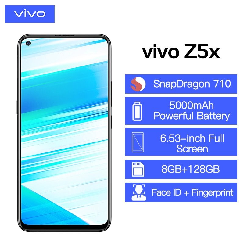 Brand New vivo Z5x Mobile Phone 6.53" Screen 8G 128G Snapdragon710 Octa Core Android 9 5000mAh Big Battery Smartphone - Starttech Online Market