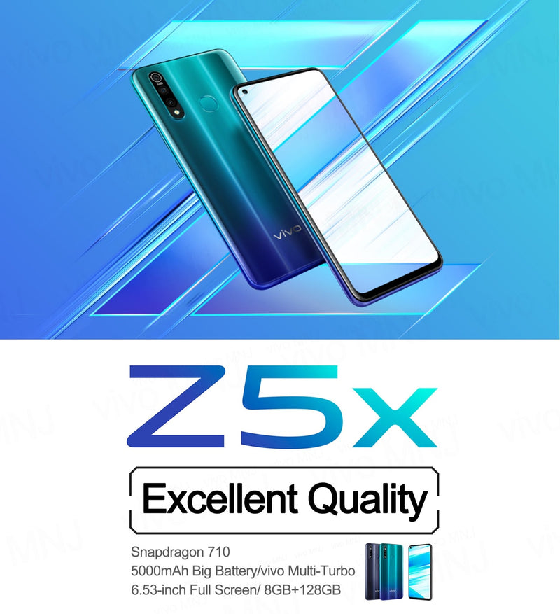 Brand New vivo Z5x Mobile Phone 6.53" Screen 8G 128G Snapdragon710 Octa Core Android 9 5000mAh Big Battery Smartphone - Starttech Online Market