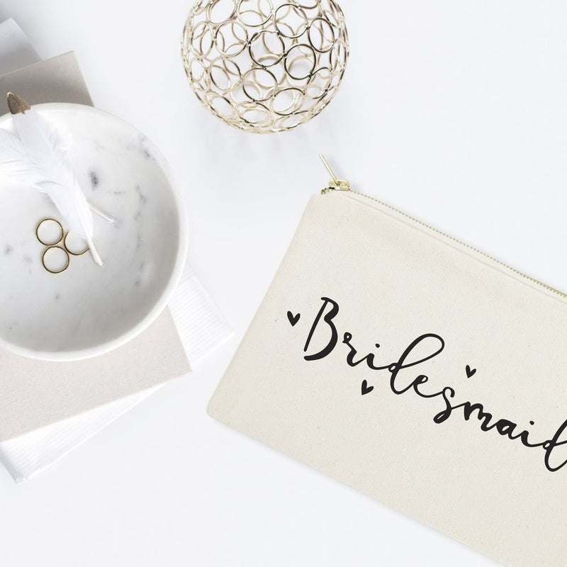 Bridesmaid Cotton Canvas Cosmetic Bag - Starttech Online Market