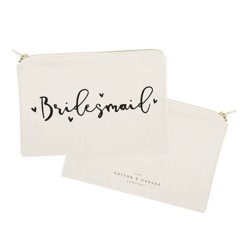 Bridesmaid Cotton Canvas Cosmetic Bag - Starttech Online Market