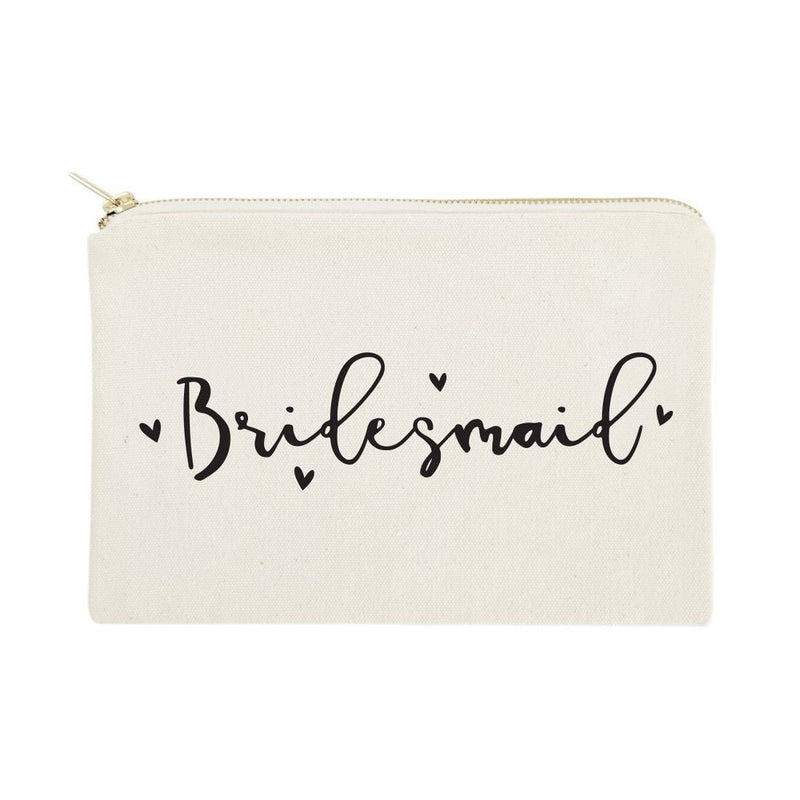 Bridesmaid Cotton Canvas Cosmetic Bag - Starttech Online Market