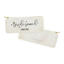 Bridesmaid Personalized Cotton Canvas Pencil Case and Travel Pouch - Starttech Online Market