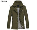 British Fashion Jackets Men Autumn Streetwear Casual Outwear Khaki Smart Long Trench Men Windbreaker Classical Business Coats - Starttech Online Market