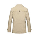 British Fashion Jackets Men Autumn Streetwear Casual Outwear Khaki Smart Long Trench Men Windbreaker Classical Business Coats - Starttech Online Market