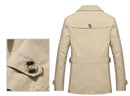 British Fashion Jackets Men Autumn Streetwear Casual Outwear Khaki Smart Long Trench Men Windbreaker Classical Business Coats - Starttech Online Market