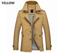 British Fashion Jackets Men Autumn Streetwear Casual Outwear Khaki Smart Long Trench Men Windbreaker Classical Business Coats - Starttech Online Market