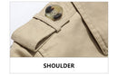 British Fashion Jackets Men Autumn Streetwear Casual Outwear Khaki Smart Long Trench Men Windbreaker Classical Business Coats - Starttech Online Market