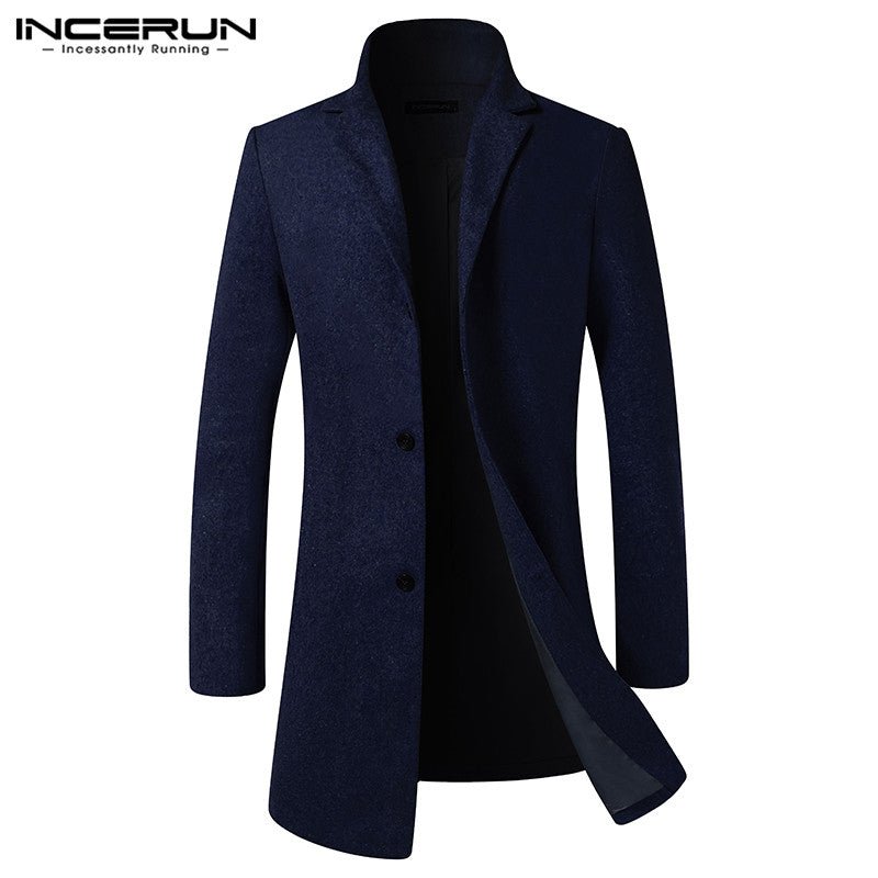 British Style Men's Long Jackets Coats Classic Jackets Trench Winter Clothes Solid Slim Fit Gentleman Outwear Hombre Masculino - Starttech Online Market