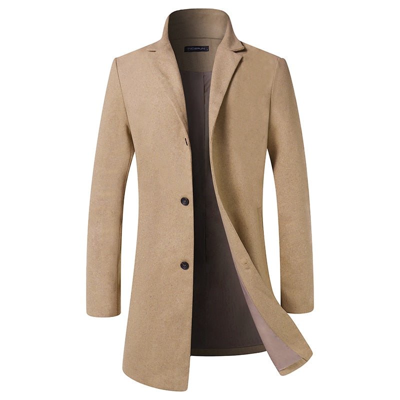 British Style Men's Long Jackets Coats Classic Jackets Trench Winter Clothes Solid Slim Fit Gentleman Outwear Hombre Masculino - Starttech Online Market