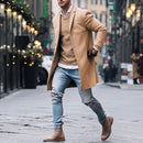 British Style Men's Long Jackets Coats Classic Jackets Trench Winter Clothes Solid Slim Fit Gentleman Outwear Hombre Masculino - Starttech Online Market