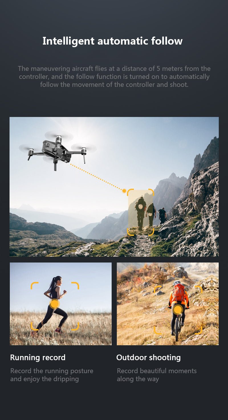 Brushless Drone GPS Follow Me 5G WIFI FPV Live video Optical Flow RC Quadcopter 1600M 30 Minutes Flight 4K Drone with Camera HD - Starttech Online Market