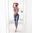 Burst of autumn and winter women's new letter printing vest yoga sports suit - Starttech Online Market