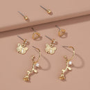Butterfly rose 4-piece set earrings with studs - Starttech Online Market