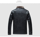 CARANFIER New Winter Motorcycle Leather Jacket Men Windbreaker PU Warm Outwear - Starttech Online Market