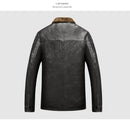 CARANFIER New Winter Motorcycle Leather Jacket Men Windbreaker PU Warm Outwear - Starttech Online Market