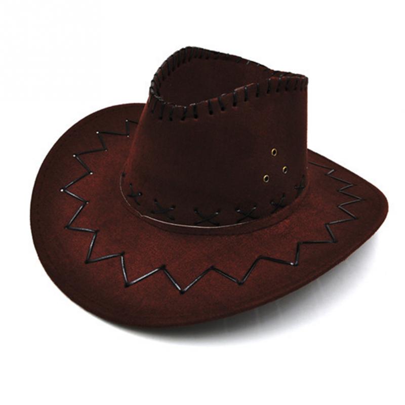 Casual Western Cowboy Hat Sun Hat Cowgirls Children Hat Artificial Suede Wide Brim Leisure Halloween Children Hat 2019 - Starttech Online Market