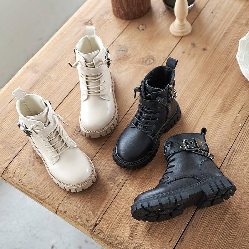 Children Boots Soft-soled Girls Martin Boots Autumn And Winter - Starttech Online Market