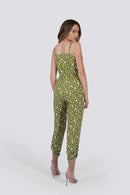Chloe Jumpsuit | Green Polka Dot - Starttech Online Market