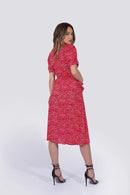 Coco Wrap Dress | Red Polka Dot - Starttech Online Market