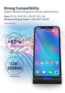 Coolreall Qi Wireless Charger Stand for iPhone X XS 8 XR Samsung S9 S10 S8 S10E 15W Fast Wireless Charging Station Phone Charger - Starttech Online Market