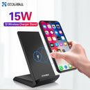 Coolreall Qi Wireless Charger Stand for iPhone X XS 8 XR Samsung S9 S10 S8 S10E 15W Fast Wireless Charging Station Phone Charger - Starttech Online Market
