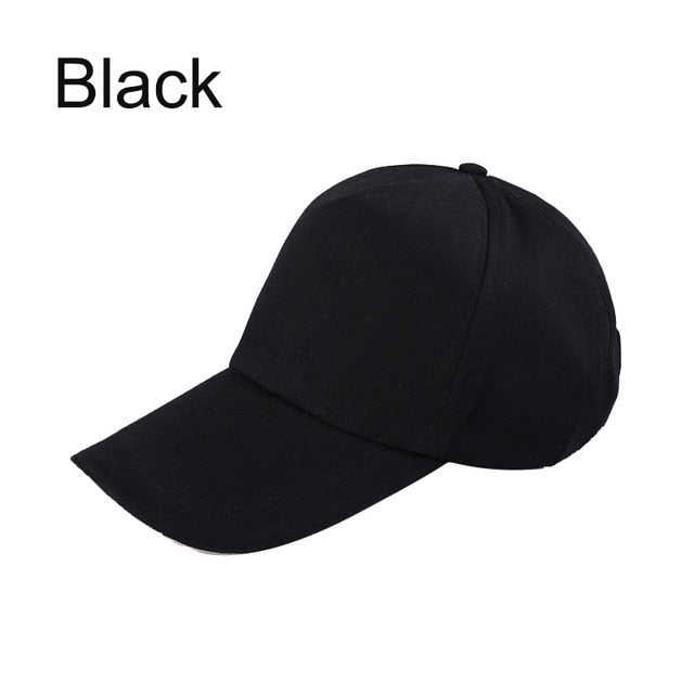 Custom baseball cap print logo text photo embroidery gorra casual solid hats pure color black cap Snapback caps for men women - Starttech Online Market