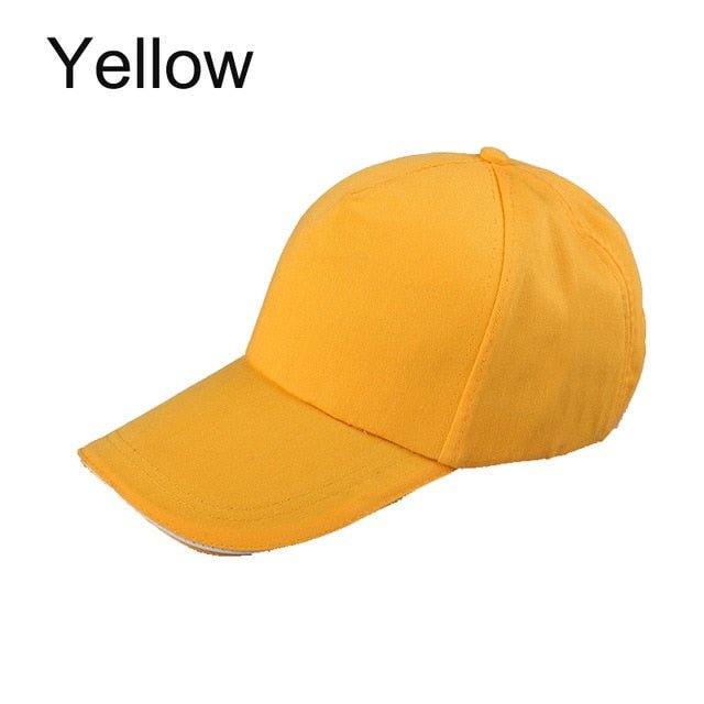 Custom baseball cap print logo text photo embroidery gorra casual solid hats pure color black cap Snapback caps for men women - Starttech Online Market