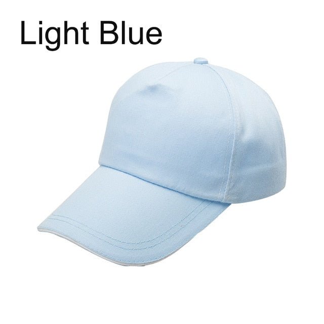 Custom baseball cap print logo text photo embroidery gorra casual solid hats pure color black cap Snapback caps for men women - Starttech Online Market