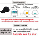 Custom baseball cap print logo text photo embroidery gorra casual solid hats pure color black cap Snapback caps for men women - Starttech Online Market