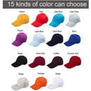 Custom baseball cap print logo text photo embroidery gorra casual solid hats pure color black cap Snapback caps for men women - Starttech Online Market