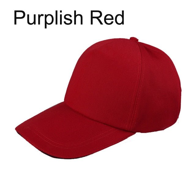 Custom baseball cap print logo text photo embroidery gorra casual solid hats pure color black cap Snapback caps for men women - Starttech Online Market