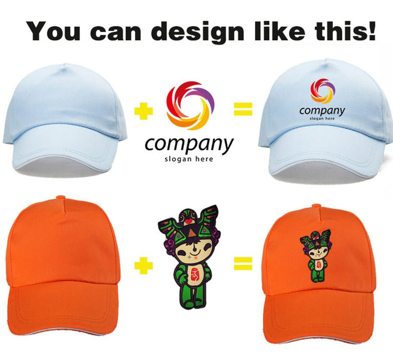 Custom baseball cap print logo text photo embroidery gorra casual solid hats pure color black cap Snapback caps for men women - Starttech Online Market