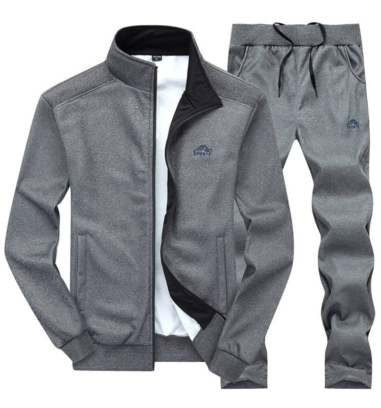 DIMUSI Men Sets Fashion Autumn Spring Sporting Suit Sweatshirt +Sweatpants Mens Clothing 2 Pieces Sets Slim Tracksuit hoodies - Starttech Online Market