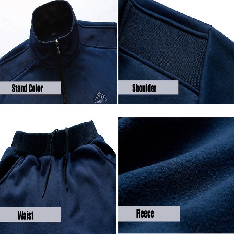 DIMUSI Men Sets Fashion Autumn Spring Sporting Suit Sweatshirt +Sweatpants Mens Clothing 2 Pieces Sets Slim Tracksuit hoodies - Starttech Online Market