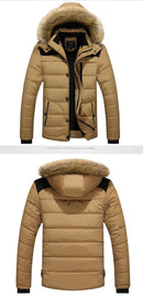 DIMUSI Mens Winter Jacket Male -25 'C Thick Thermal Cotton Parka Coats Mens Casual Faux Fur Collar Hoodies Jackets 6XL,TA270 - Starttech Online Market