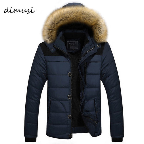 DIMUSI Mens Winter Jacket Male -25 'C Thick Thermal Cotton Parka Coats Mens Casual Faux Fur Collar Hoodies Jackets 6XL,TA270 - Starttech Online Market