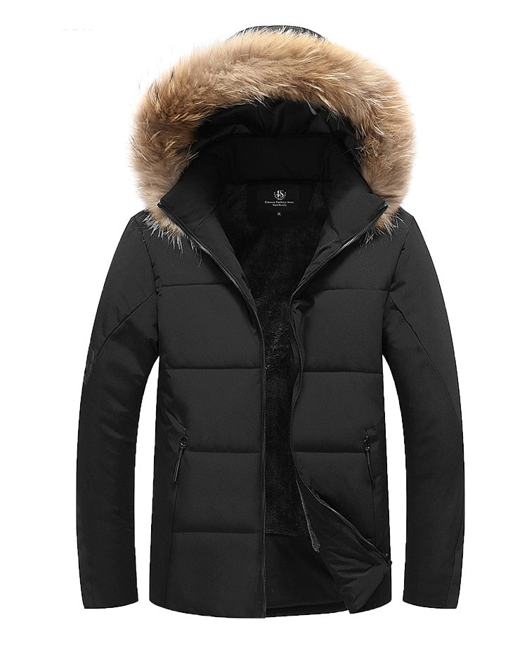 DIMUSI Winter Men Bomber Jacket Thick Thermal Down Cotton Parkas Male Casual Hoodies Faux Fur Collar Warm Coats 8XL 9XL,TA223 - Starttech Online Market