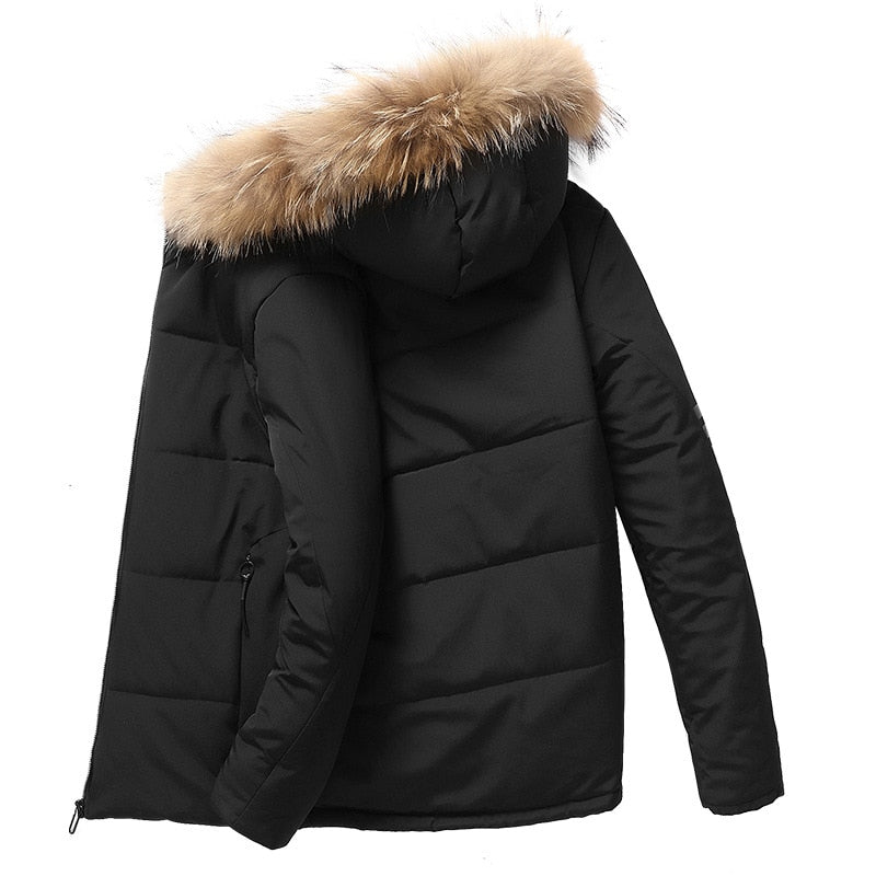 DIMUSI Winter Men Bomber Jacket Thick Thermal Down Cotton Parkas Male Casual Hoodies Faux Fur Collar Warm Coats 8XL 9XL,TA223 - Starttech Online Market