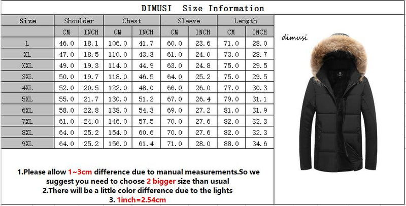 DIMUSI Winter Men Bomber Jacket Thick Thermal Down Cotton Parkas Male Casual Hoodies Faux Fur Collar Warm Coats 8XL 9XL,TA223 - Starttech Online Market