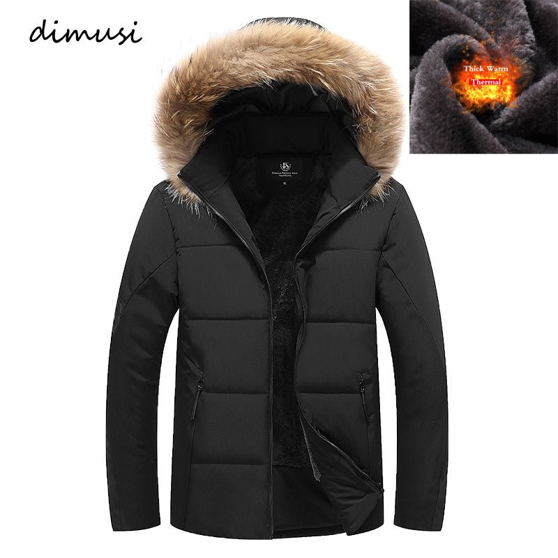 DIMUSI Winter Men Bomber Jacket Thick Thermal Down Cotton Parkas Male Casual Hoodies Faux Fur Collar Warm Coats 8XL 9XL,TA223 - Starttech Online Market